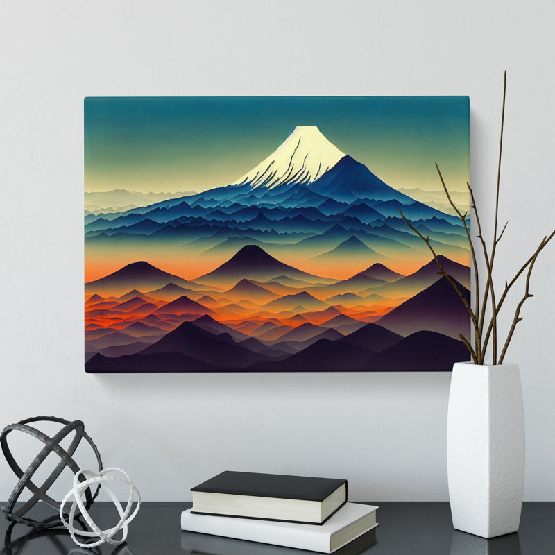 Awe Inspiring Japanese Mountains - Wrapped Canvas Print, 35cm H x 50cm W x 3cm D