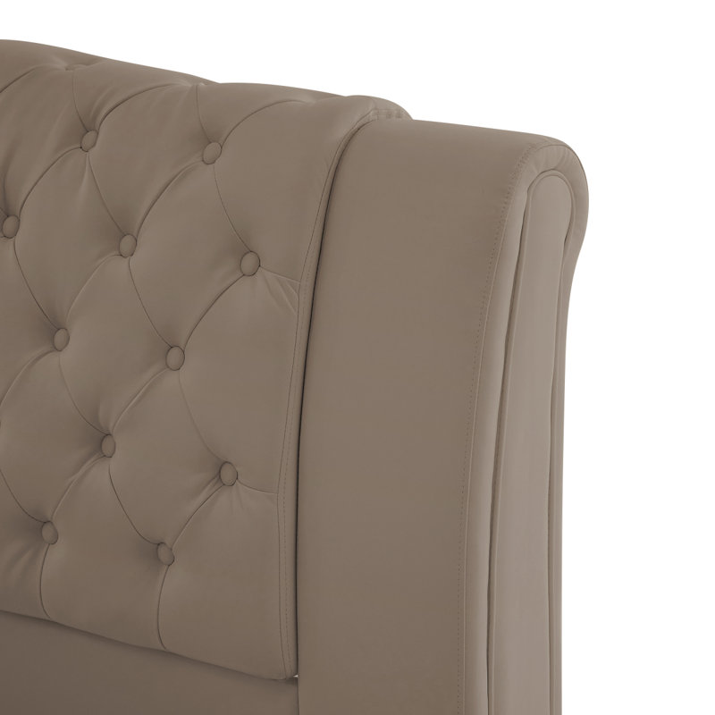 Upholstered Bed, Très grand lit, Brown
