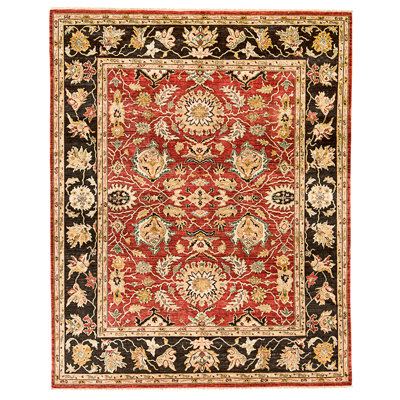 Tapis noir et vin de haute qualité noué à la main