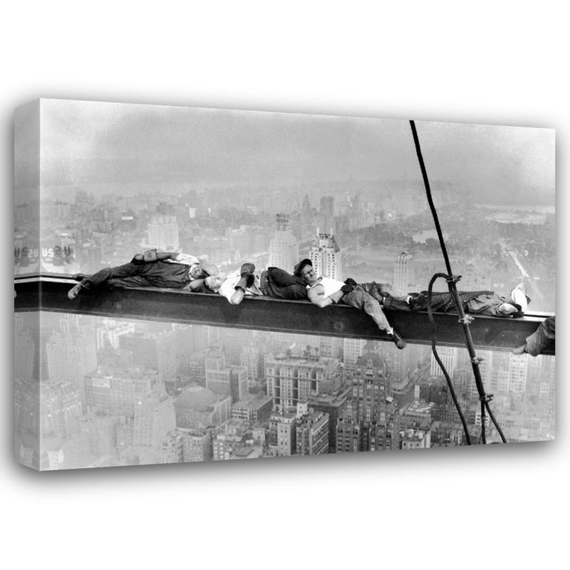 Rockefeller Center, 1932 (reposant sur une poutre), H 17 po x l 24 po