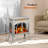 25"Electric Fireplace Heater With Remote,Cathedral Style,Multiple Flame Effects&Log Colors,Adjustable Brightness/Heating,Overheat Safety,-928952128