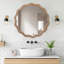 Miroir rond en bois