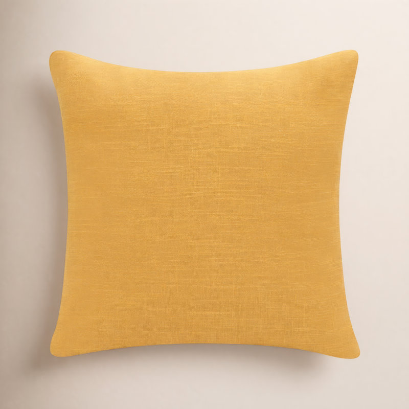 Housse de coussin Astri, Carré 18 po, Jaune / multicolore, Polyester