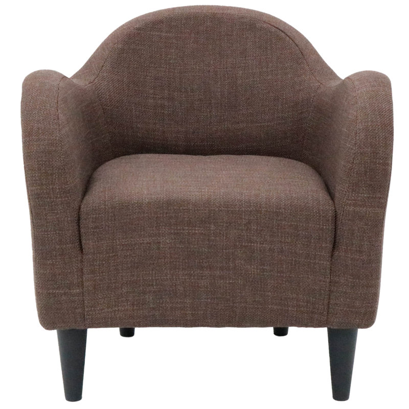 Reider Upholstered Armchair, Brown Polyester Blend