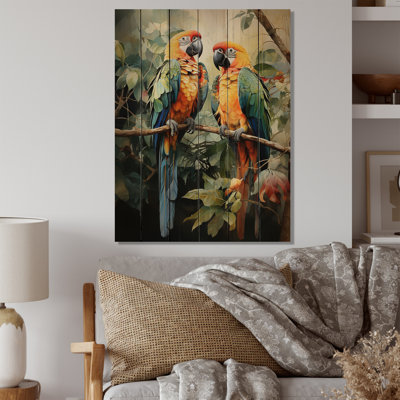 " Two Parrots On Branch III "