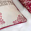 Coussin festif en lin brodé Festive