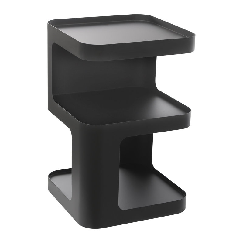 Modern Nightstand Side Table End Table, Black
