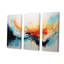 Bleu et orange, vagues abstraites colorées V - art mural abstrait-1717989742-1717989736
