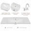 Meuble-lavabo 36 po avec lavabo, armoire de salle de bain avec tiroirs, structure solide et panneau de fibres à densité moyenne-115688475