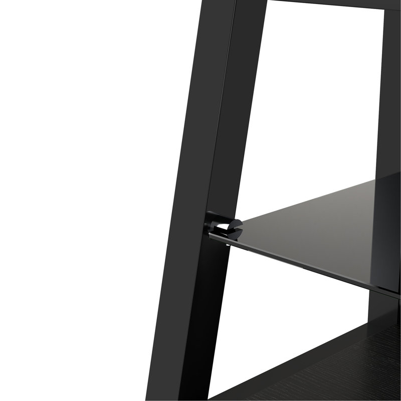 Height - Adjustable, Black Tempered Glass, Storage Stand, 32" 65" Tvs, 3 Tier Shelves, Swivel Function, 180 Lbs Load, Charging, Wire Management Tier, Tv Swivel, Adjustment, Capacity,