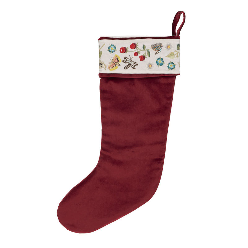 Chaussette de Noël Royal Silk Emb broderie