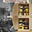 Armoire de cuisine 72 po avec 4 portes, tablettes réglables et tiroir Farmhouse