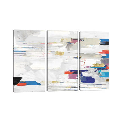 Kinetic Colors II - ensemble d'art mural sur toile tendue (ensemble de 3)