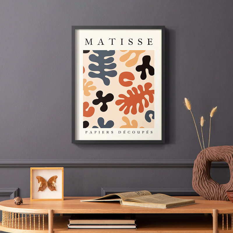 Matisse CDVI Framed Print - Solid Wood, Black Single Picture Framed, 28" H x 22" W
