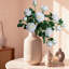  1 branche, 3 mini têtes de roses artificielles, bouquet de fleurs, décoration de bureau à domicile (blanc)-128926757