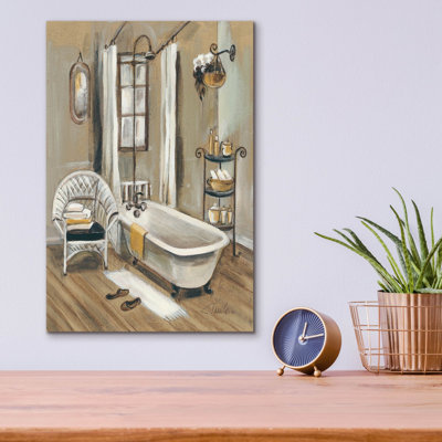  «French Bath 2» par Silvia Vassileva, art mural en verre acrylique, 12 po x 16 po