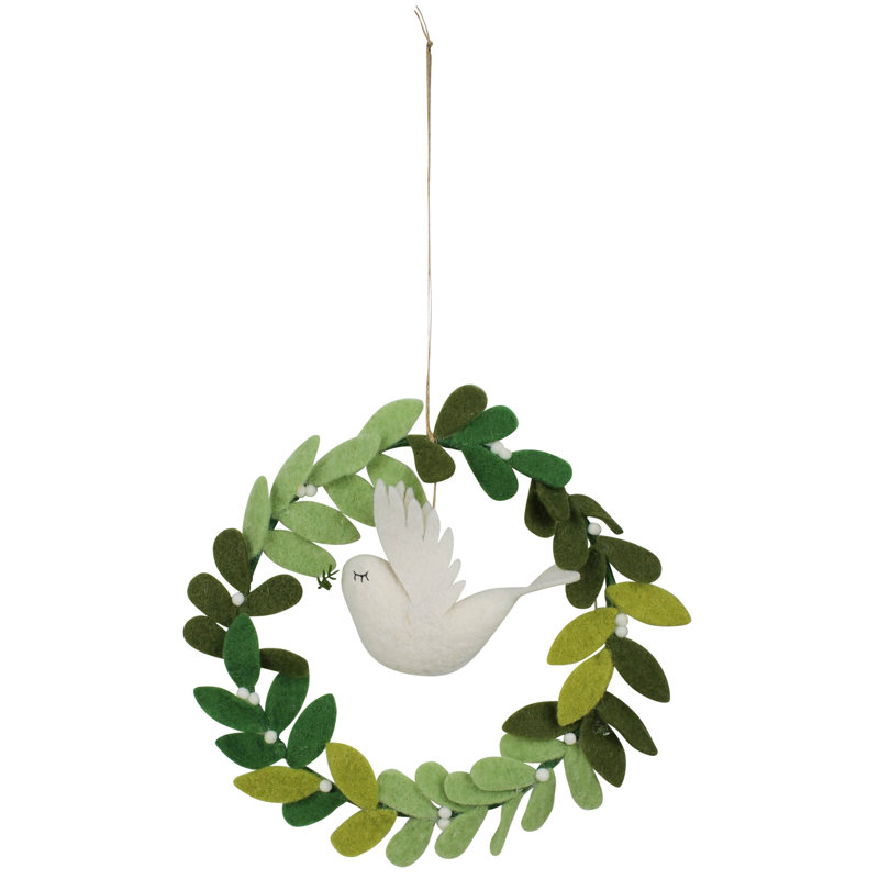 Metal 10'' Dove Wreath