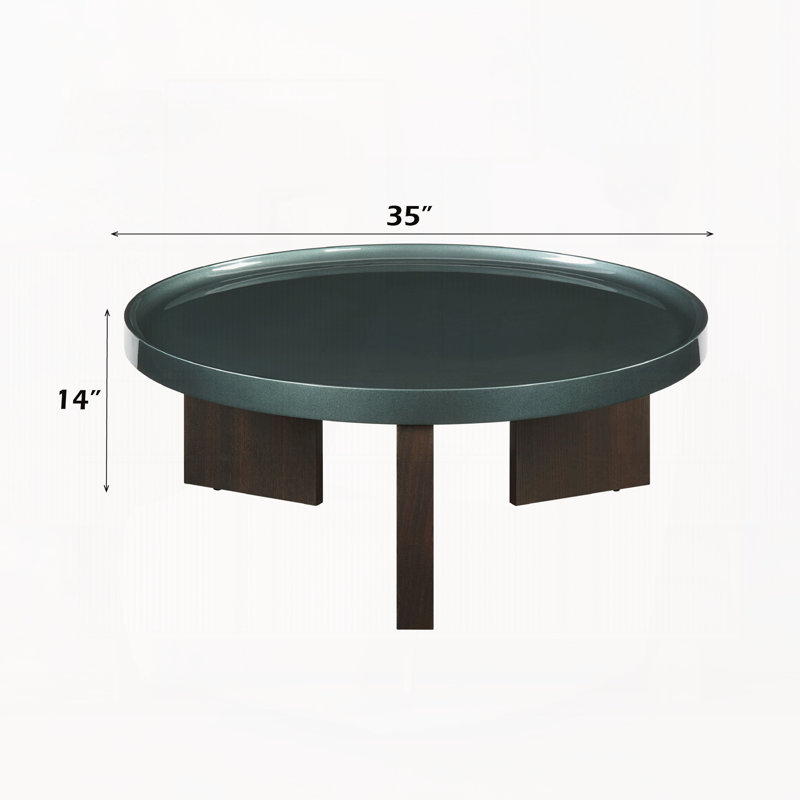 Table basse en chêne vert et fumé