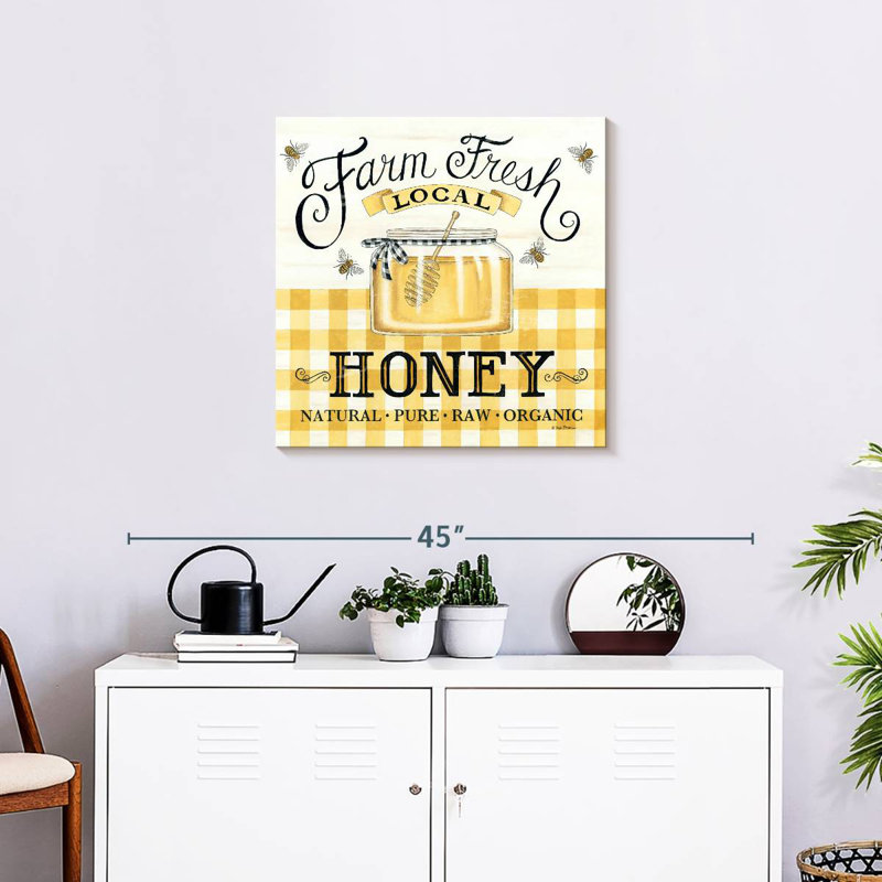 Plaque murale Khylige Farm Fresh Honey, H 24 po x l 24 po