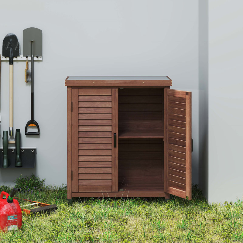 Banc de rempotage avec armoire de rangement, Brown