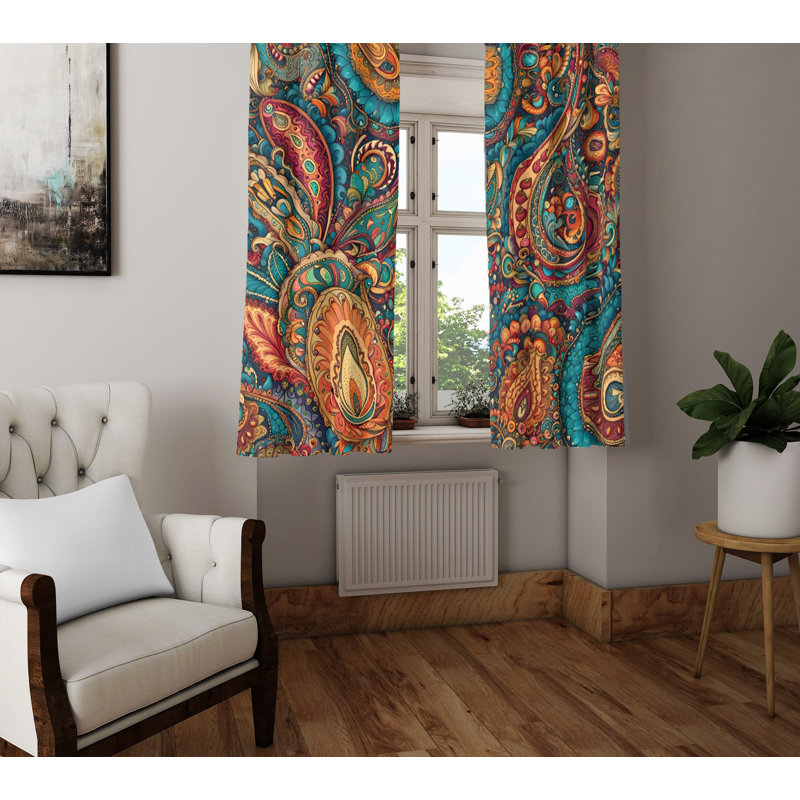 Semi Sheer Curtain Panel Pair, 40" W x 61" L