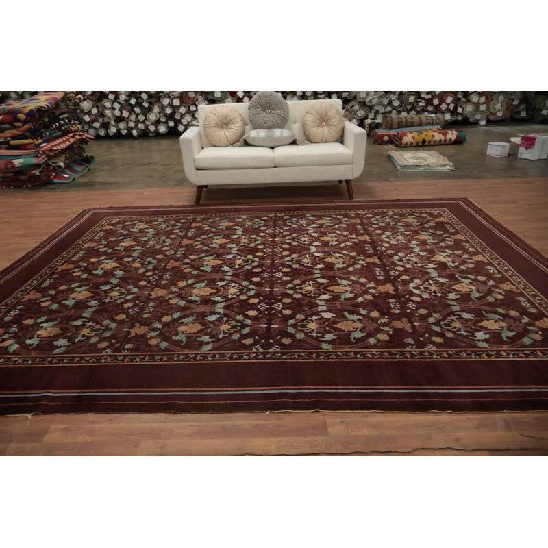 Tapis antique antique Art Deco 9 x 12