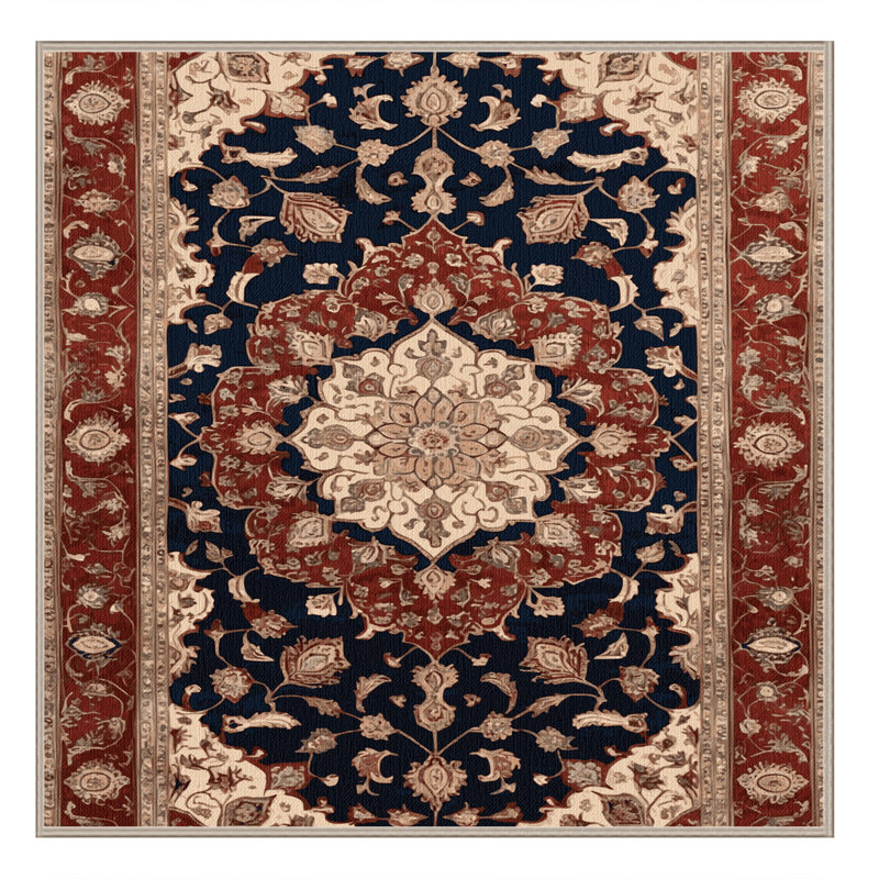 Tapis brun lavable à la machine, Carré 3 pi