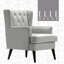 Fauteuil d'appoint Elle Decor Celeste 81 cm de large en velours capitonné, fauteuil à oreilles avec dossier capitonné, accoudoirs hauts et design vintage classique-35510111