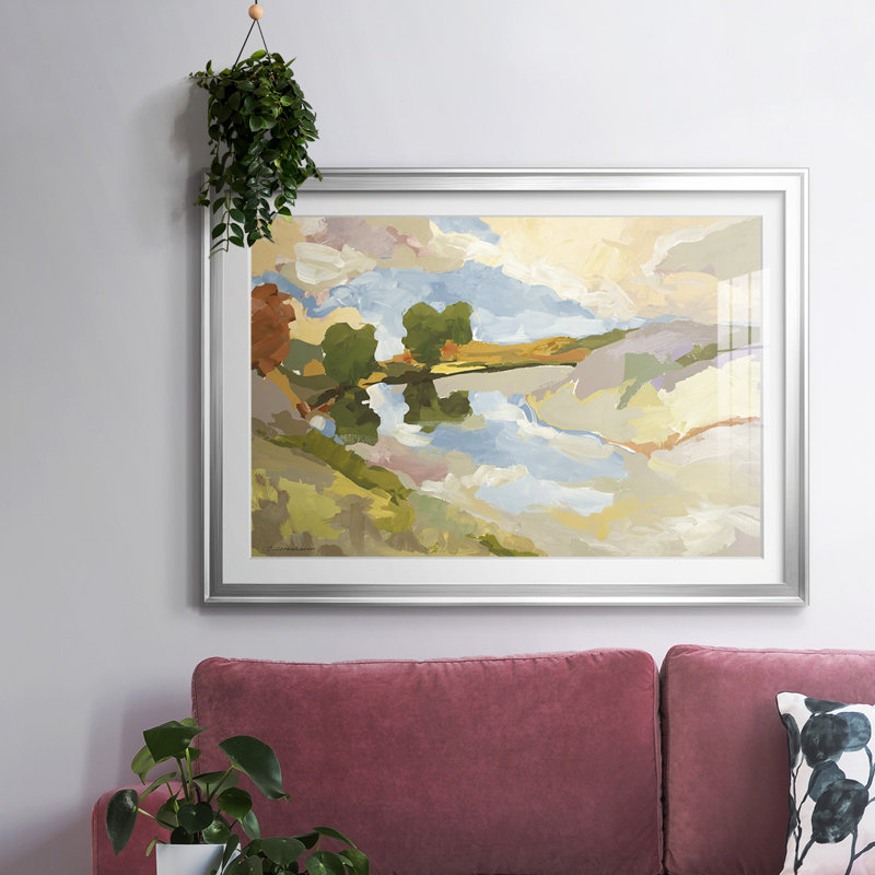 Uplands I, reproduction d'art encadrée, Argent, H 30 po x l 44 po x P 1,5 po
