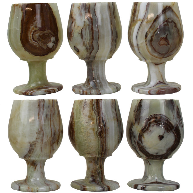 Tankersley 8 oz. Ceramic Wine Glass Set