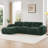 Adella L-Shaped Velvet Upholstered Sectional Sofa with Movable Ottoman-959026754-959504520