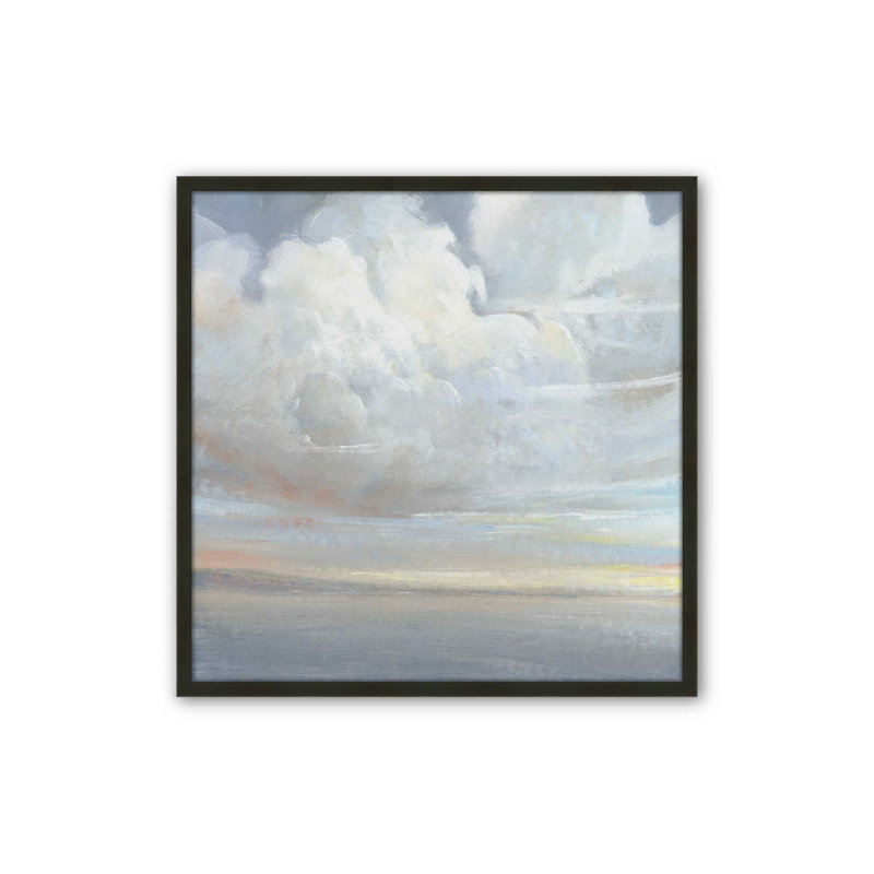 Imprimé «Layers of Light and Clouds II», Encadrement ouvert, noir satiné, H 17,5 po x l 17,5 po