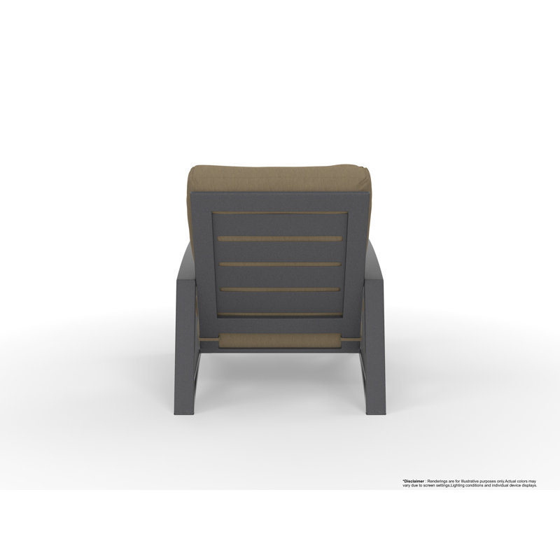 Arc Outdoor Lounge Chair, Sahara Cafe, Graphite