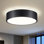 Plafonnier moderne à intensité variable, plafonniers encastrés sélectionnables 2700K-6000K 5CCT, plafonnier rond en métal minimaliste à DEL pour la chambre à coucher, la cuisine, le couloir et la salle de lavage