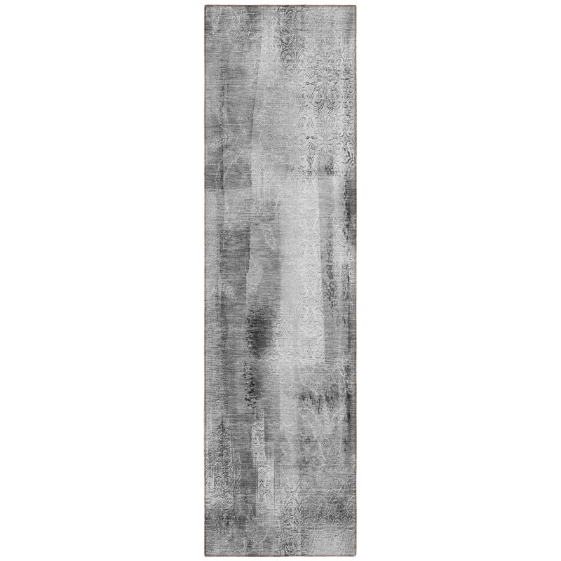 Tapis de couloir intérieur et extérieur gris 8 '