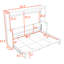 Lit escamotable en bois avec tablettes de rangement-435732324-435732329