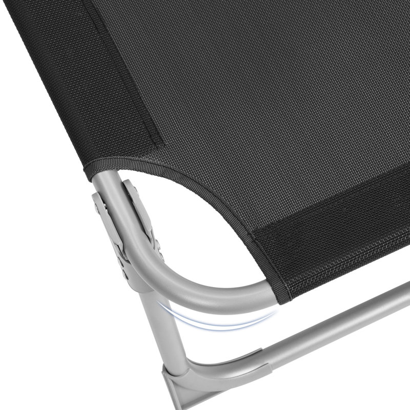 Salerna 193cm Long Single Chaise, Black