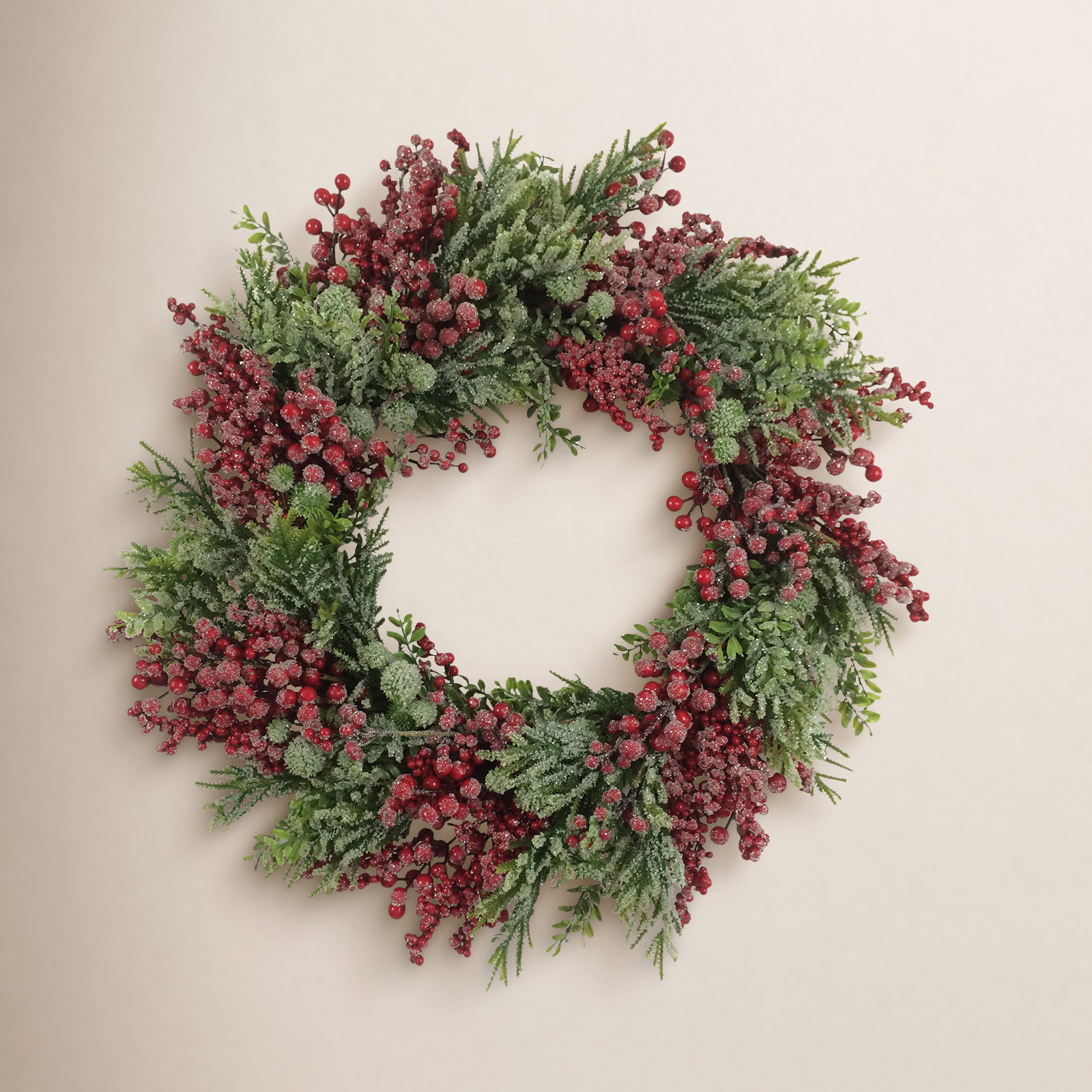 28'' Faux Berry Polyethylene Plastic Wreath