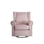 Fauteuil oscillant rose en tissu avec pivot