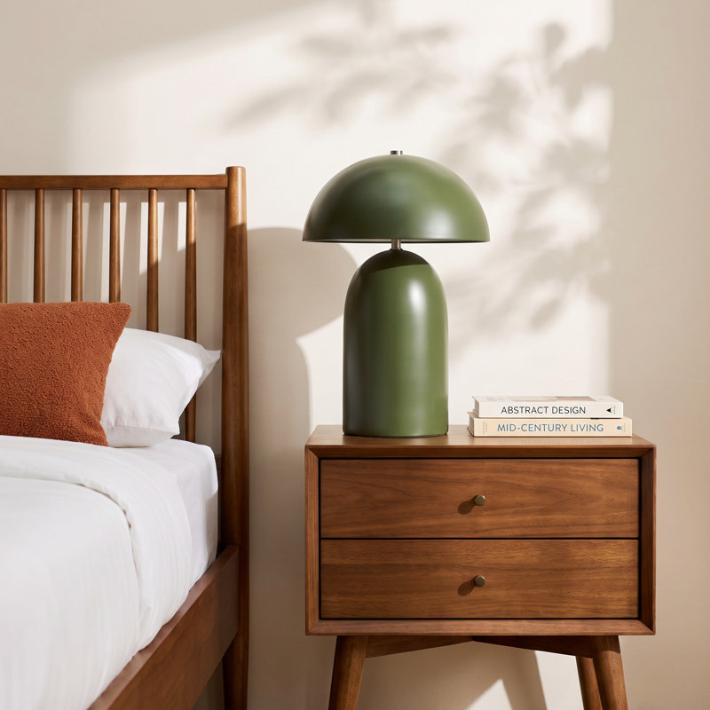 Hardacre Ceramic Table Lamp, Matte Green