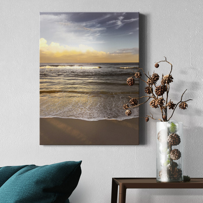 Evening Waves - Reproduction de photo sur toile tendue, H 27 po x l 18 po x P 1 po