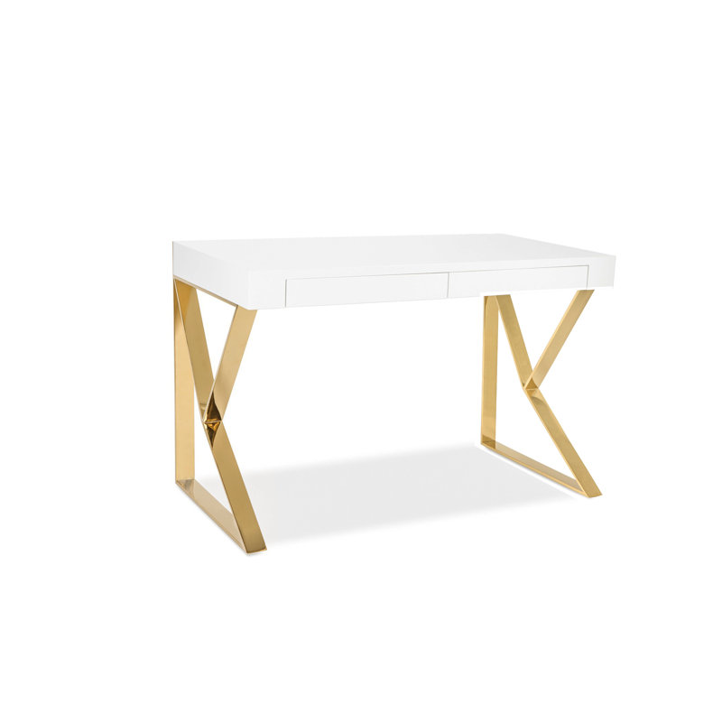 Jonathan Desk, White, Silver