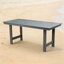Table de salle à manger en PEHD de 66,9 po x 31,3 po x 29,5 po, PEHD, 1 pièce, gris, robuste
