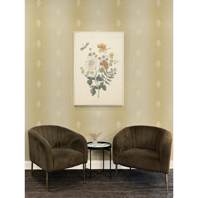 Seabrook Designs Metallic  Dorota Fleur De Lis Unpasted Wallpaper