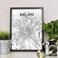 Milan City Map - No Frame Print-1456192584