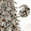 Arbre de Noël 8 pi en PE / PVC avec 1000 lumières DEL blanc chaud - 1634 pointes, 44 pommes de pin naturelles, effet enneigé, branches articulées, base en métal-2035959274