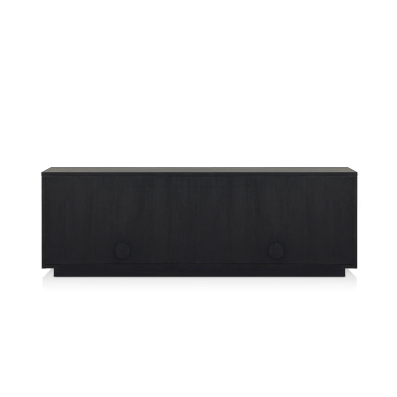 Nyland Media Console, Jet Black Mahogany Veneer