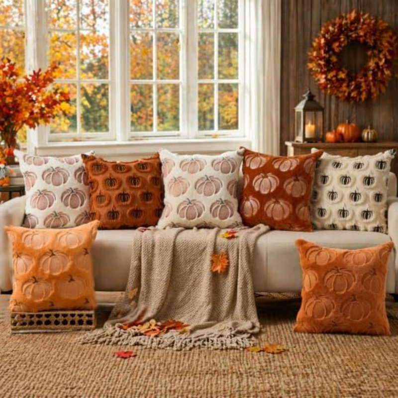 Coussin d'automne 18 x 18, Orange