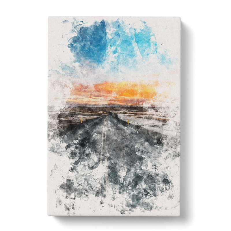 Road Through Iceland - Wrapped Canvas, 60cm H x 40cm W x 3cm D