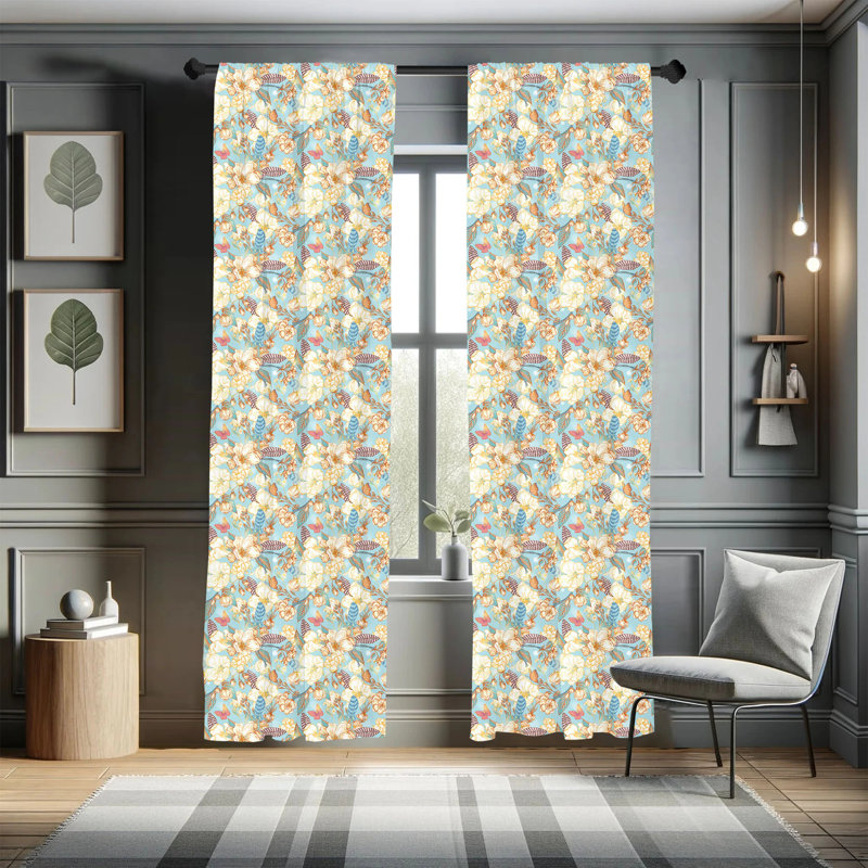 Shabby Semi-Sheer Rod Pocket Sliding Panel, 28" x 84"